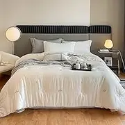 KCCRHIN All Seasons Luxury Natural Silk Quilt Super Soft and Cozy Duvet Ultra-Warm Winter Quilt Bedding Comforter King Size Queen Size Winter Duvet Lightweight Summer Quilt,150 * 200cm/2.7kg