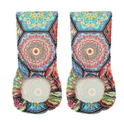 2Pcs Patchwork Boho Print Removable Dining Chair Slipcovers Stretch Chair Covers -Multi