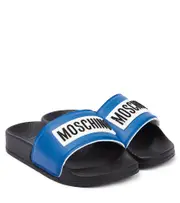 [Moschino Kids] Moschino Kids Logo rubber slides UK 9 multicoloured