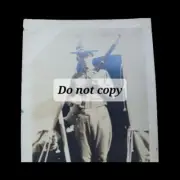 Antique Vintage Orginal Photo Of WWII Soldier In Front Of Tent 3x2"