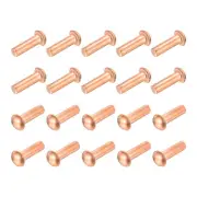 30 Pcs 13/64" x 5/8 " Round Head Copper Solid Rivets Fasteners