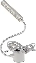 FITYLE 220V 20 LEDs Sewing Machine Light Flexible Gooseneck Arm Worklight with Magnetic Mounting Base for Lathes, Workbenches, Sewing Machine