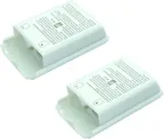 2X White Battery Cover for Microsoft Xbox 360 Wireless Controller
