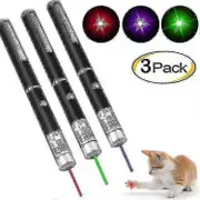 3 Pack Laser Pointer Cat Toy for Indoor Cats Laser Toy Pet Cats Dogs Chaser Laser Light Toy Tease Cat Chasing Training Laser Pointer Pen Toys