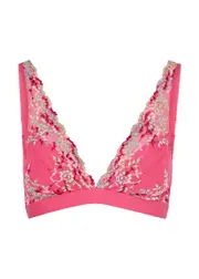 Wacoal Embrace Floral-embroidered Lace Soft-cup bra - Pink 32 (UK32)