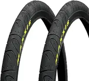 TDR 2pcs Hookworm 26x2.5 MTB Tire, Urban Freeride Skate, Durable Rubber Bead, Street BMX Cargo Pedicab Bicycle, Pavement Groomed Tracks