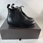 Rm Williams Adelaide Boot Rubber Sole Black 6D Eu36 Uk3.5 New In Box