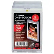 100 Pack Ultra Pro 75PT UV ONE-Touch Magnetic Card Holder Trading Card Protector