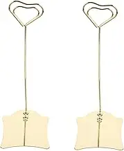 2pcs Stainless Steel Table Number Holders Meal Stand for Restaurant Buffet Resistant Design for Menus Notes Photos and Cards Stable Base for Easy Display