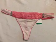 b.tempt'd by Wacoal Pink Lace Thong NWT NOS