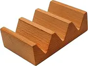 Ｂｅｓｇａ Wood Sushi Tacos Holder, Serving Tray, Decoration, Versatile Sushi Hand Roll Holder, Display Stand for Restaurant,Centerpiece, 9cm Width