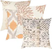 Luxshiny 4pcs Geometric Pattern Sofa Pillowcase Breathable Pillowslip for Home Decor