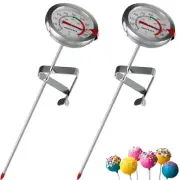 Candy Thermometer with Pot Clip - 8" Deep Fry Oil Thermometer - 2 Pack