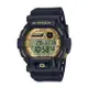 【CASIO G-SHOCK】經典黑金配色休閒電子腕錶-消光黑/GD-350GB-1