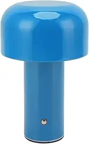 Cordless Table Lamp, Rechargeable Dimmable 3 Color Temperature Mini Mushroom Lamp Night Light LED Desk Lamp for Nursery Lamp Coffee Table Bedroom, Simple Designs Lamp (Blue)