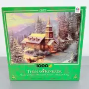 Thomas Kinkade 1,000 Piece Jigsaw Puzzle "Christmas Sleigh Ride" Dated 2015 USA