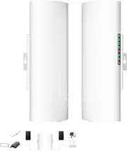 Outdoor Wireless Bridge, Point to Point Internet Long Range Transmission with Mount for Starlink Gen 3 Router, Starlink WiFi Extender