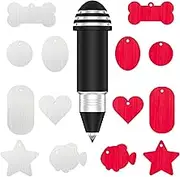 dbwohle Engraving Tip/Etching Tool/Engraving Tool,with 2 Color & 7 Lovely Blank Tags,Compatible with Cricut Maker,Explore,Explore Air,Explore Air 2 and Explore One (Black)