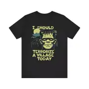 Funny Frankenstein T-Shirt I Should Terrorize a Village Horror Movie Collectible