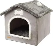 MYCENSE Mycenae Cute Dog Bed House, with Comfort Cushion, Indoor Kennel, Pet Cat Semi Enclosed, Anti Slip, Winter Warm Bed, for Small Medium Dogs Cats, XL