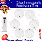 6 ANKA Wireless Interconnected Photoelectric Smoke Alarm Detector & Remote