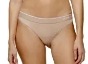 CALVIN KLEIN CK One Microfiber Cedar Nude White Bikini Panty NEW Womens Sz M 6