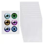 10Pcs Fursuit Eye Mesh,11.8x8.6 Inch Black Costume Eye Net, 0.5mm PVC Dust Mesh Plastic Mesh Sheet White