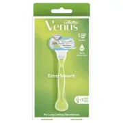 Gillette Venus Extra Smooth 5-Blade Razor Handle with 2 Refills