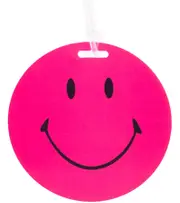 Korjo Luggage Tags Plastic 2 Pack Colourful Smiley Face Assorted Colours LTPC 2