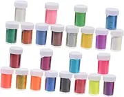 Hohopeti Nail Glitter Sequins Set 24pcs Shiny Nail Art Decorations for Professionals DIY Learners