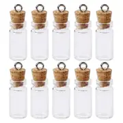 10 Pcs 3ml Mini Glass Jar Bottles with Cork Stoppers Glass Vials for DIY Crafts
