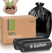 Compostable Bin Liners 30 Liter Extra Thick 0.9 Mils, Biodegradable Food scrap w