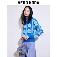 在飛比找ETMall東森購物網優惠-Vero Moda套頭星星圖案針織衫