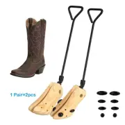 One Pair Wooden Cowboy Shoe Boot Stretcher | Unisex Shoe Widener & Boot Expander