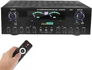 7 Channel Stereo Audio Amplifier, Bluetooth 5.2 Amplifier, 1200W Power Amplifier, with LCD Display, Remote Control, USB/SD/RCA/MIC in, for Subwoofer, Home Theater, Karaoke