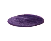 Soft Acrylic Fiber Round Mat Carpet Bedroom Living Room Floor Dressing Table Rug-Purple - Purple