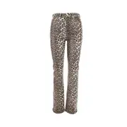 [GANNI] GANNI Coated leopard-print jeans Woman 29 29 Multicolor