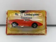 MATCHBOX Superfast 27-B RED LAMBORGHINI COUNTACH WHITE Interior CLEAR Glass