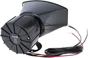 Mikinona 5 Electric Horn for Car Loud Square Opening Warning Alarm for Motorcycle Moped Trucks Boats Easy to Install Fit Black