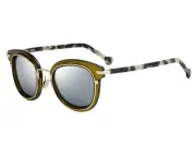 CHRISTIAN DIOR DIORORIGINS2 1ED/T4 GREEN TORTOISE w SILVER MIRROR LENS SUNGLASS
