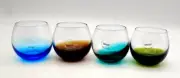 Dansk Glasscapes 4 Oz Cordial Tumblers Handcrafted Set Of 4 NEW
