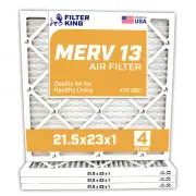 Filter King 21.5x23x1 Air Filter 4-PACK MERV 13 Actual Size 21.5 x 23 x .75"