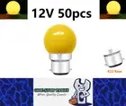 50 x Yellow 12v B22 1W LED Bubble Globe Frosted Yellow Lens sign party (50pcs)