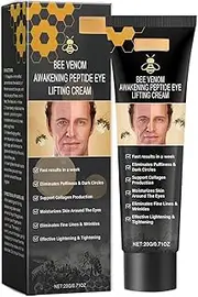 Bee Venom Men Eye Cream ，Removes Dark Circles, Bags & Puffiness - Anti-Aging Formulation With Bee Venom - Brightening Eye Repair Serum for All Skin Types - 20G (1)