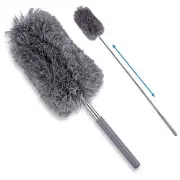 Microfiber Duster with Extension Pole(Stainless Steel), Extra Long, Extendable