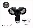 2pcs Pir Sensor Outdoor Garden Security Lights Led Flood Light Floodlight Ip54