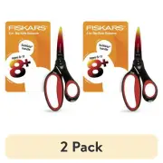 (2 pack)Fiskars Big Kids Scissors 6" School Supplies for Kids 8+ Red/Black Ombre