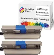 Cartridge Planet 2 Pack Black Compatible Toner Cartridge for OKI 46508720 (3,500 Pages) for OKI C332 C332dn MC363 MC363dn MC363dnw