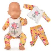 Clothes For Baby Dolls 43 Cm Coat 18 Inch Girl Doll Down Jacket Doll Trouser A