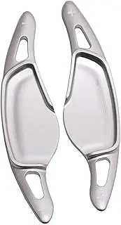 Car Steering Wheel Shift Paddles for B&MW 5 Series G30 7 Series G11 G12 X3 G01 X4 G02 M5 F90 2017-2018 Car Steering Wheel Shift Paddle Cover Shift Extension Rod HTEOPOEKFR(Silver)